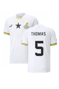 Ghana Thomas Partey #5 Fotballdrakt Hjemme Klær VM 2022 Korte ermer